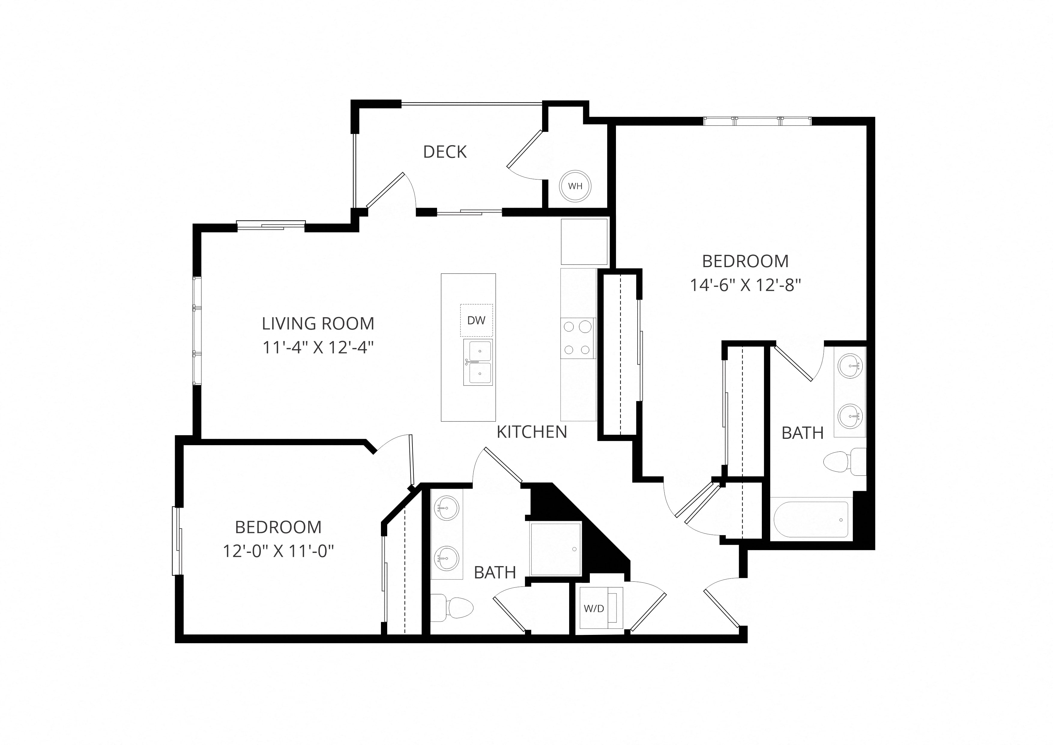 Birch_TwoBedroom floor plan